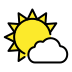 sun behind small cloud Discord emoji — free static PNG download