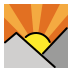 sunrise over mountains Discord emoji — free static PNG download