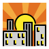 sunset Discord emoji — free static PNG download