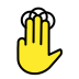 three finger operation Discord emoji — free static PNG download