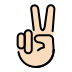 victory hand: light skin tone Discord emoji — free static PNG download