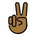victory hand: medium-dark skin tone Discord emoji — free static PNG download