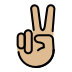 victory hand: medium-light skin tone Discord emoji — free static PNG download