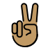 victory hand: medium skin tone Discord emoji — free static PNG download