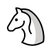 white chess knight Discord emoji — free static PNG download