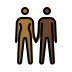 woman and man holding hands: medium-dark skin tone, dark skin tone Discord emoji — free static PNG download