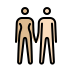 woman and man holding hands: medium-light skin tone, light skin tone Discord emoji — free static PNG download