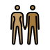 woman and man holding hands: medium skin tone, medium-dark skin tone Discord emoji — free static PNG download
