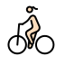 woman biking: light skin tone Discord emoji — free static PNG download