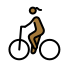 woman biking: medium-dark skin tone Discord emoji — free static PNG download