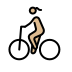 woman biking: medium-light skin tone Discord emoji — free static PNG download