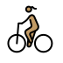 woman biking: medium skin tone Discord emoji — free static PNG download