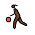 woman bouncing ball: dark skin tone Discord emoji — free static PNG download