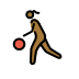 woman bouncing ball: medium-dark skin tone Discord emoji — free static PNG download