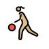 woman bouncing ball: medium-light skin tone Discord emoji — free static PNG download
