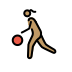 woman bouncing ball: medium skin tone Discord emoji — free static PNG download