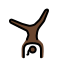 woman cartwheeling: dark skin tone Discord emoji — free static PNG download