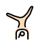 woman cartwheeling: light skin tone Discord emoji — free static PNG download