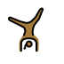 woman cartwheeling: medium-dark skin tone Discord emoji — free static PNG download
