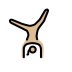 woman cartwheeling: medium-light skin tone Discord emoji — free static PNG download
