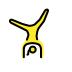 woman cartwheeling Discord emoji — free static PNG download