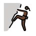 woman climbing: dark skin tone Discord emoji — free static PNG download