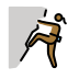 woman climbing: medium-dark skin tone Discord emoji — free static PNG download