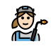 woman factory worker: light skin tone Discord emoji — free static PNG download