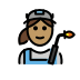 woman factory worker: medium skin tone Discord emoji — free static PNG download
