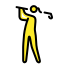 woman golfing Discord emoji — free static PNG download