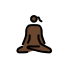 woman in lotus position: dark skin tone Discord emoji — free static PNG download