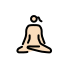woman in lotus position: light skin tone Discord emoji — free static PNG download