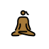 woman in lotus position: medium-dark skin tone Discord emoji — free static PNG download