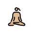 woman in lotus position: medium-light skin tone Discord emoji — free static PNG download