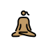 woman in lotus position: medium skin tone Discord emoji — free static PNG download