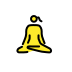 woman in lotus position Discord emoji — free static PNG download