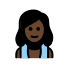 woman in steamy room: dark skin tone Discord emoji — free static PNG download