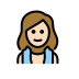 woman in steamy room: light skin tone Discord emoji — free static PNG download