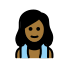 woman in steamy room: medium-dark skin tone Discord emoji — free static PNG download
