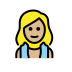 woman in steamy room: medium-light skin tone Discord emoji — free static PNG download