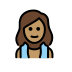 woman in steamy room: medium skin tone Discord emoji — free static PNG download