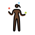 woman juggling: dark skin tone Discord emoji — free static PNG download