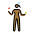 woman juggling: medium-dark skin tone Discord emoji — free static PNG download