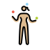 woman juggling: medium-light skin tone Discord emoji — free static PNG download
