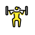 woman lifting weights Discord emoji — free static PNG download
