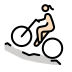 woman mountain biking: light skin tone Discord emoji — free static PNG download