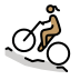 woman mountain biking: medium skin tone Discord emoji — free static PNG download