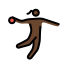 woman playing handball: dark skin tone Discord emoji — free static PNG download