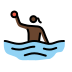 woman playing water polo: dark skin tone Discord emoji — free static PNG download