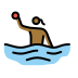 woman playing water polo: medium-dark skin tone Discord emoji — free static PNG download